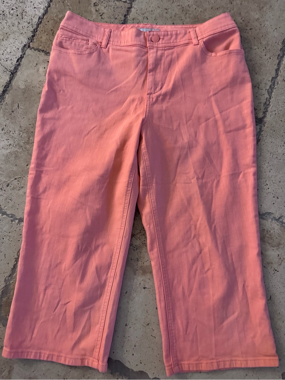 The Platinum Crop by Chicos Leggings Size 2 Royal Peach